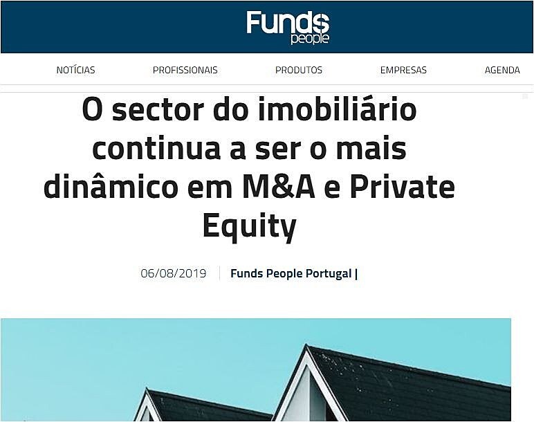 O sector do imobilirio continua a ser o mais dinmico em M&A e Private Equity